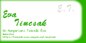 eva timcsak business card