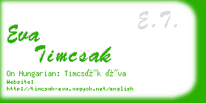 eva timcsak business card